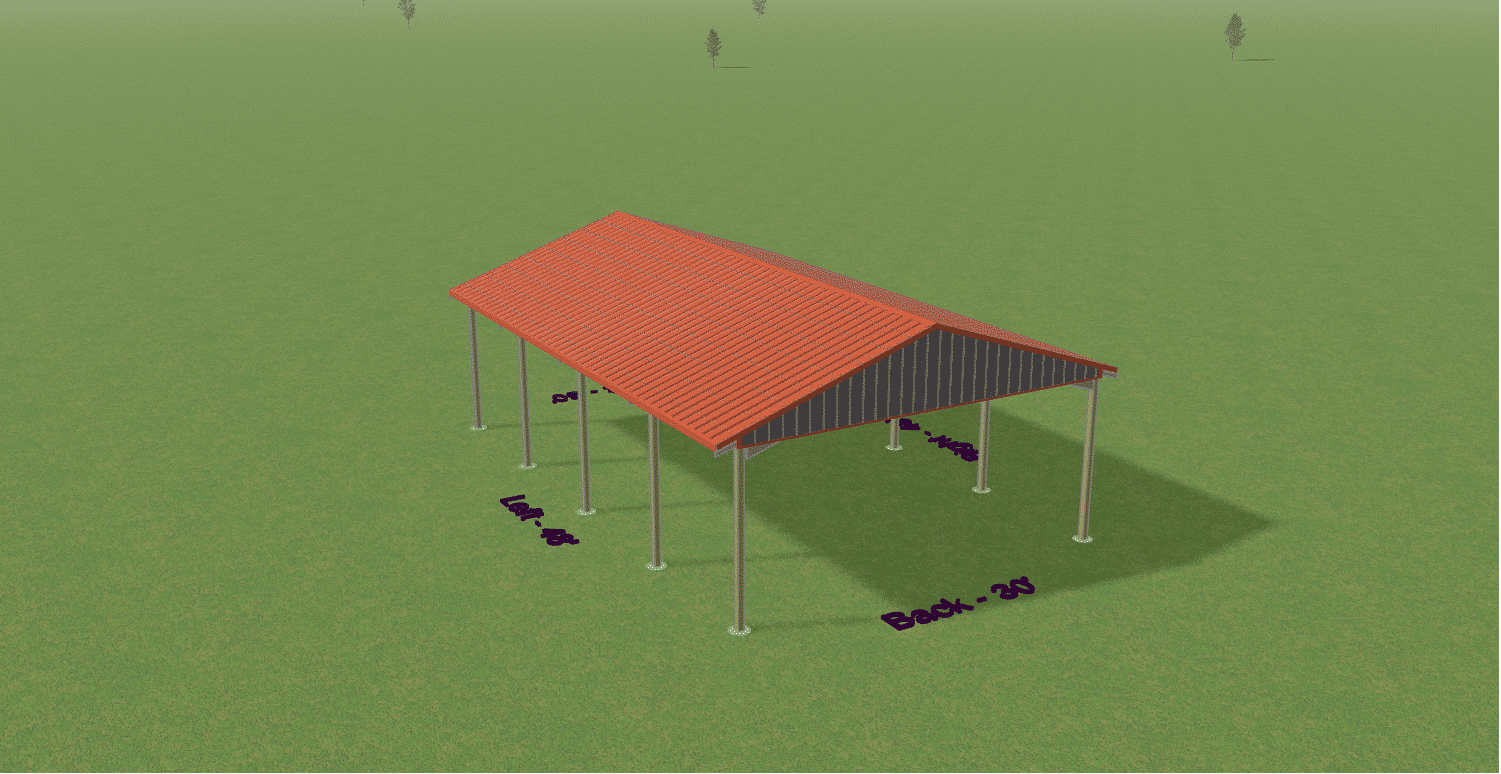 30x48x12 Roof & Gable #31540 | Troyer Post Buildings