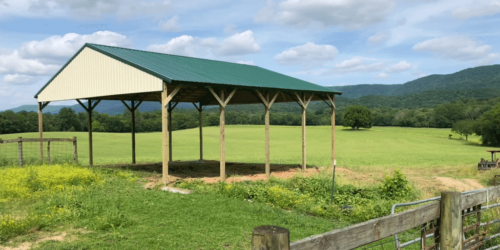 nice green 30x48 hay barn for sale