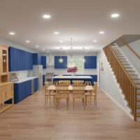 interior view of a 2-story Lexington Barndominium