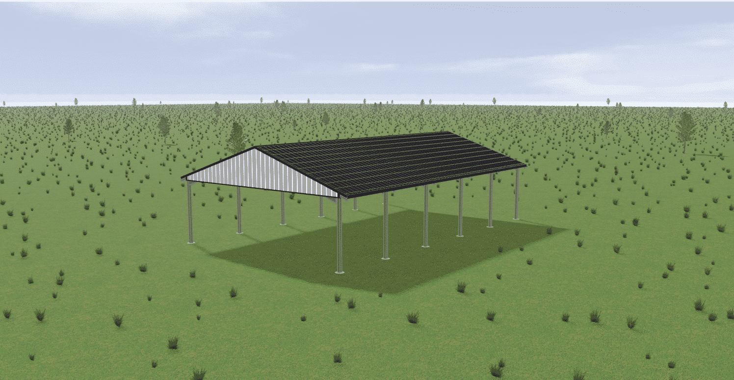 30x60x14 Roof & Gable #13524 | Troyer Post Buildings