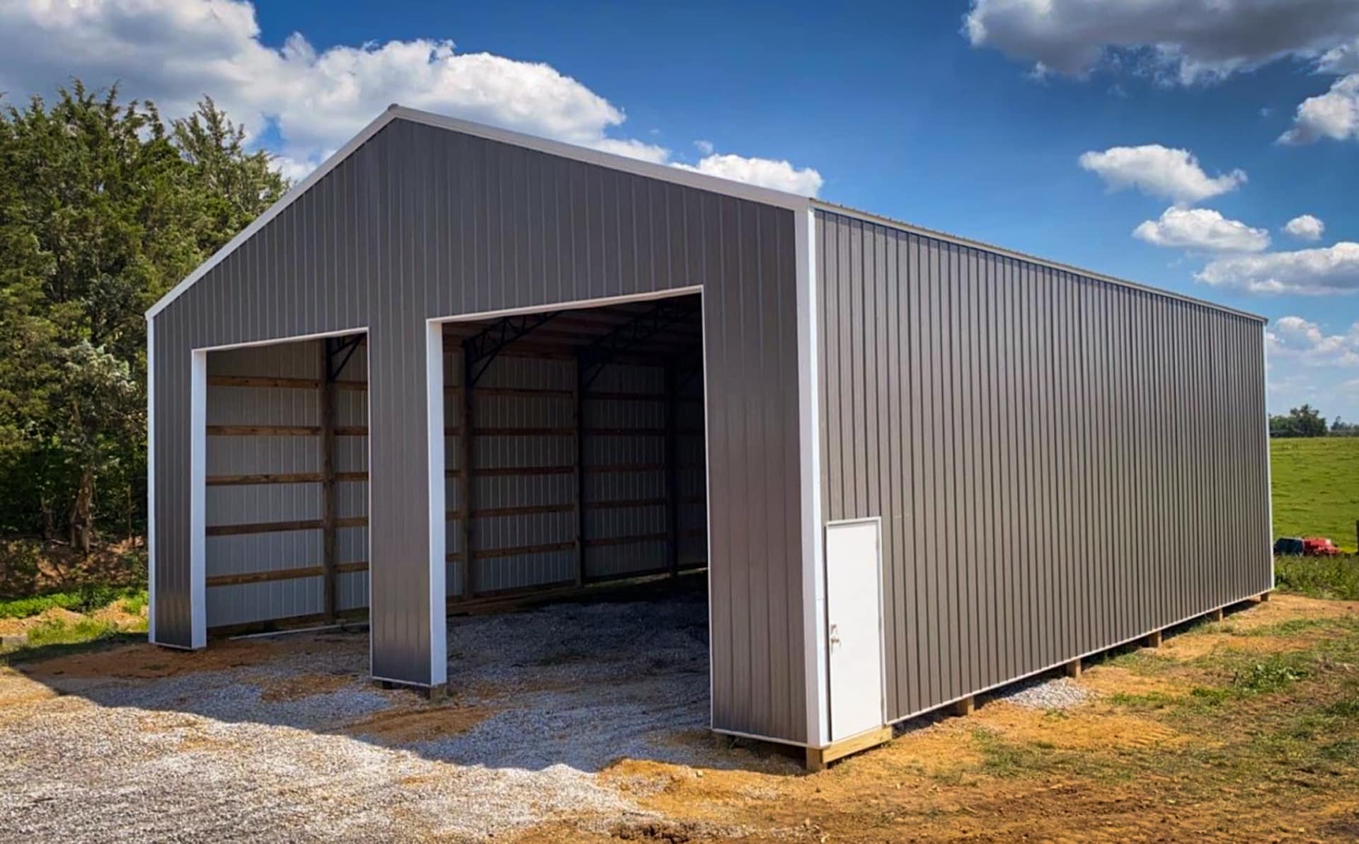 30x50x12 Fully Enclosed Pole Building