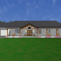 front view of the Omaha Barndominium house