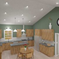 kitchen of the Santa Fe Barndominium