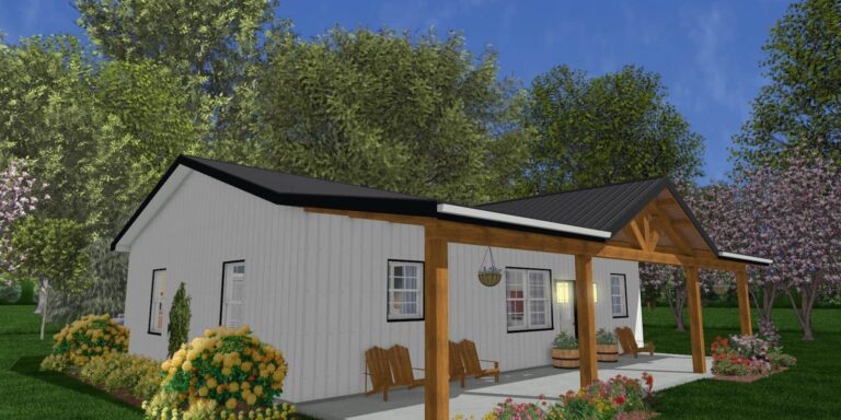 front view of the Sedona Barndominium